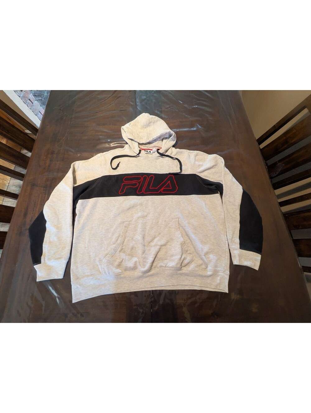 FILA Colorblock Logo Hoodie 2XL